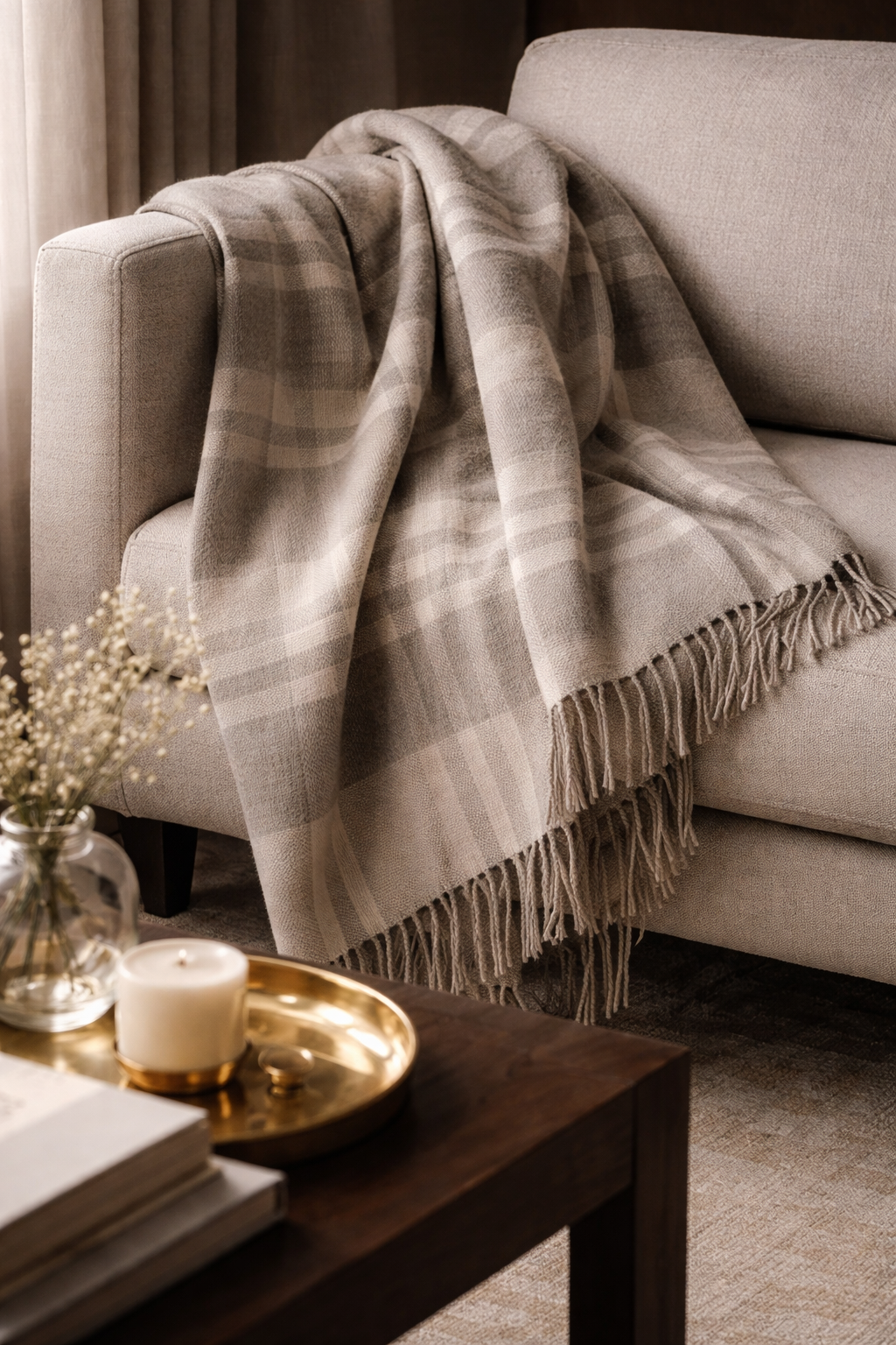Undyed Plaid Thrown