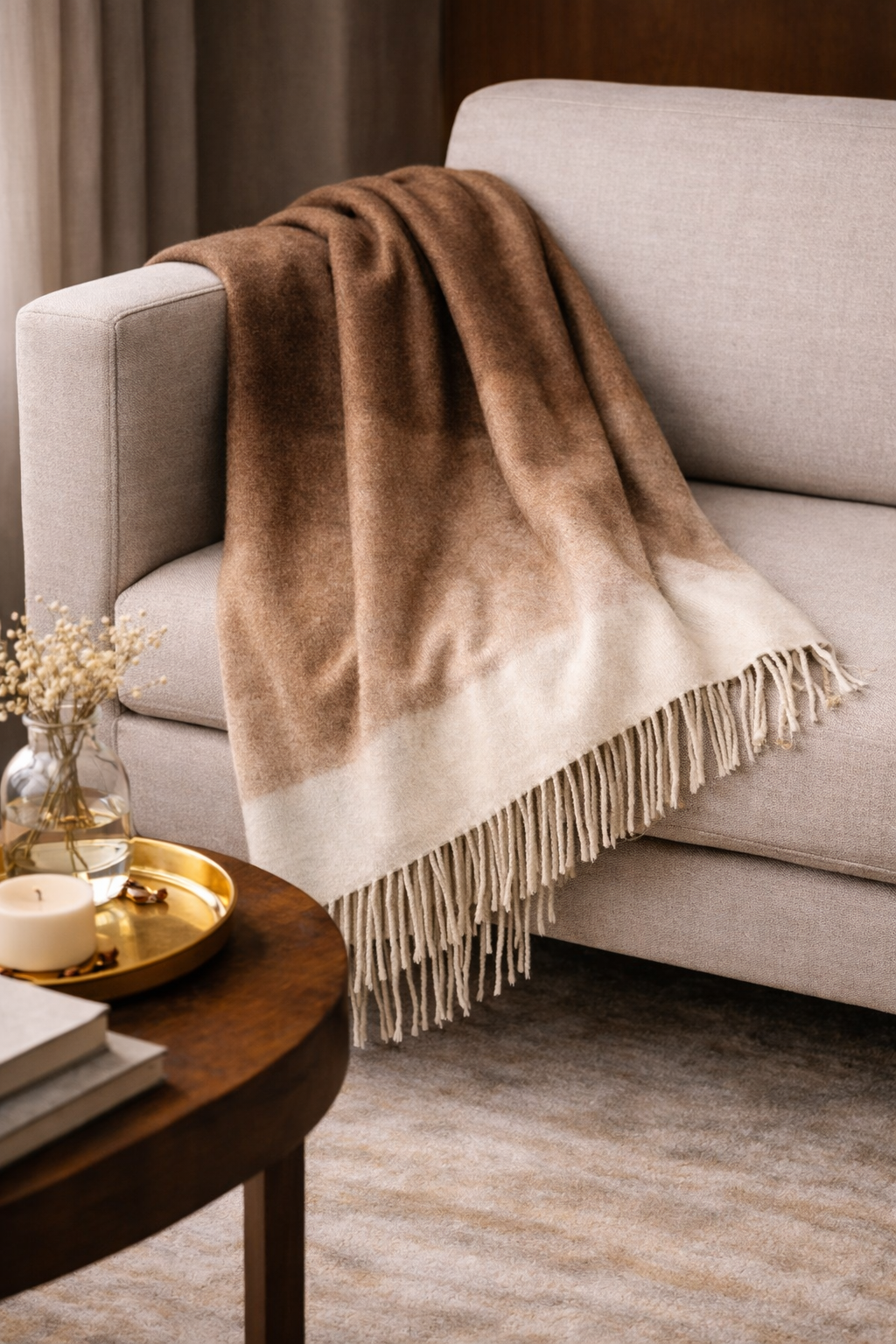 UNDYED OMBRE THROW