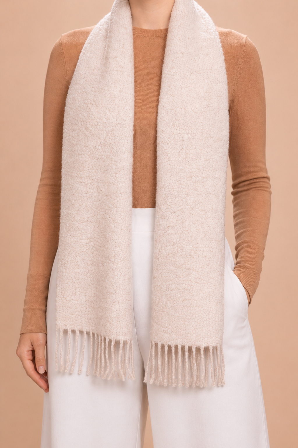 Undyed Bouclé Scarf