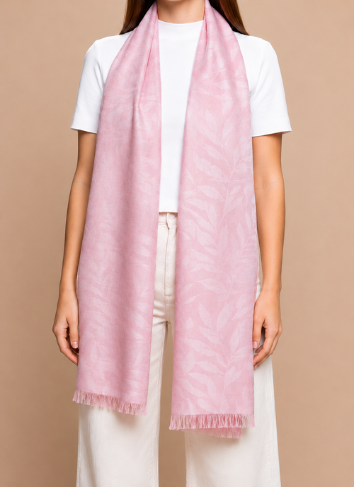 LEAF JACQUARD LADY SCARF
